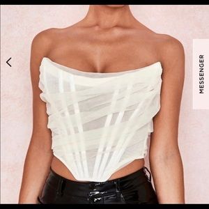 Mesh corset top